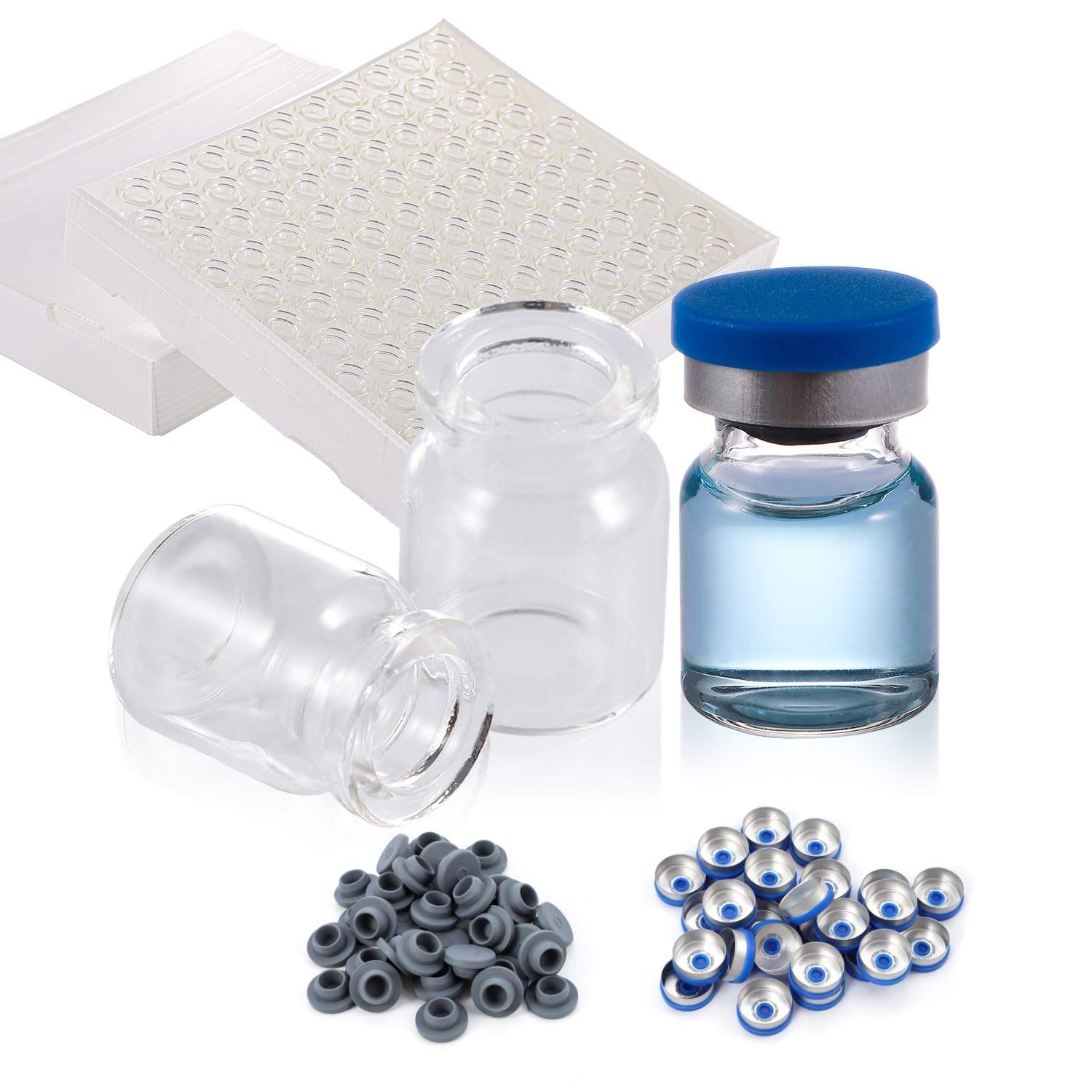 Vials Packaging Custom Pack100 Pack 2ml 3ml 10ml Glass Vials Clear Amber Glass Tubular ...